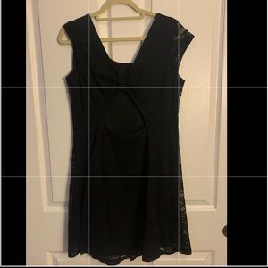 Open Back Black Dress